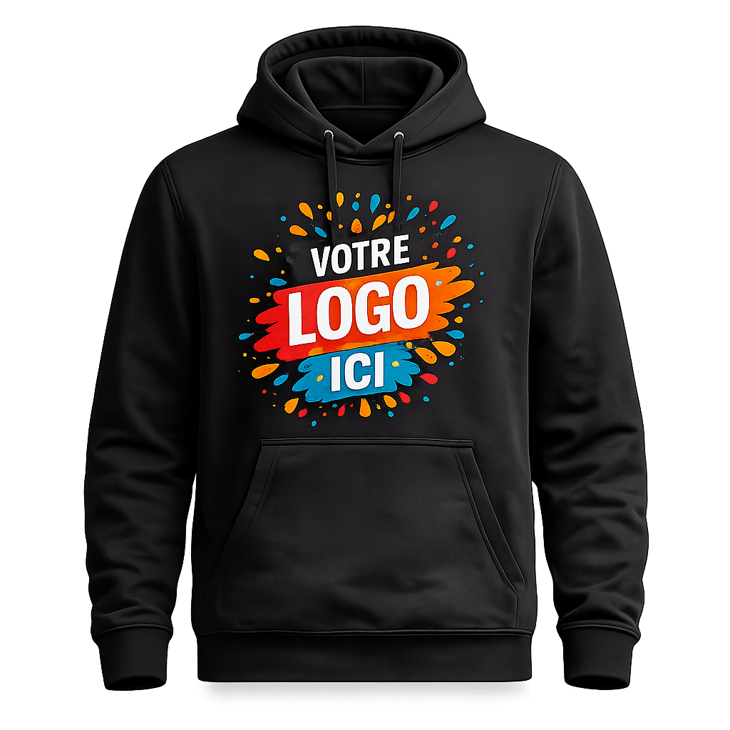 Sweat à capuche personnalisé - Noir
